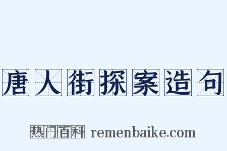 唐人街探案造句是什么意思的图片
